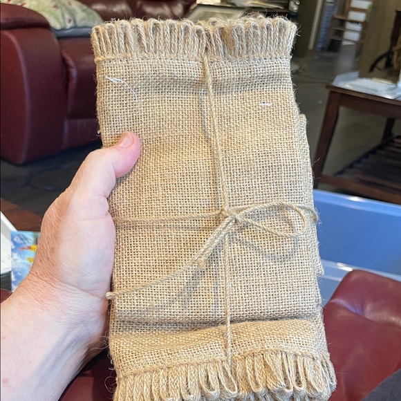 Tan Burlap Napkins - Picture 3 of 3